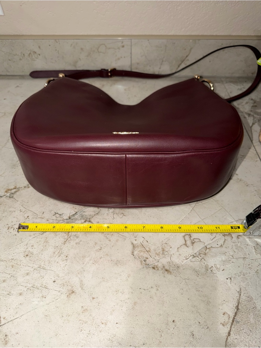 Coach Nomad Burgundy Leather Hobo with Gold Hardware - Picture 7 of 15